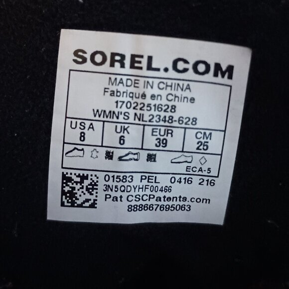 Sorel Maroon Slimpack Waterproof Winter Boots Women’s Size 8 - Picture 13 of 15